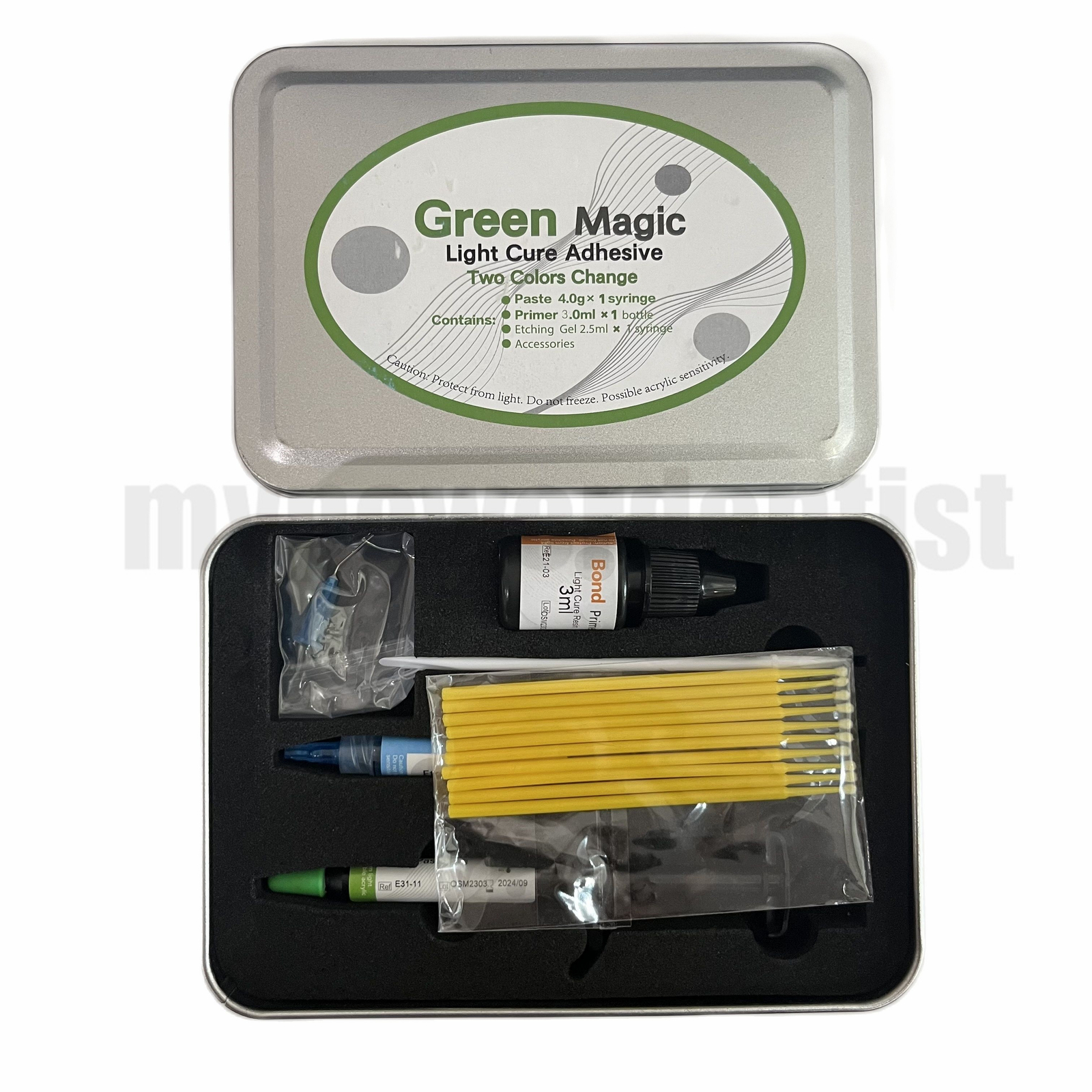 Dental Green Magic Adhesive Light Cure Paste Primer Etching Gel Large/Small Kit