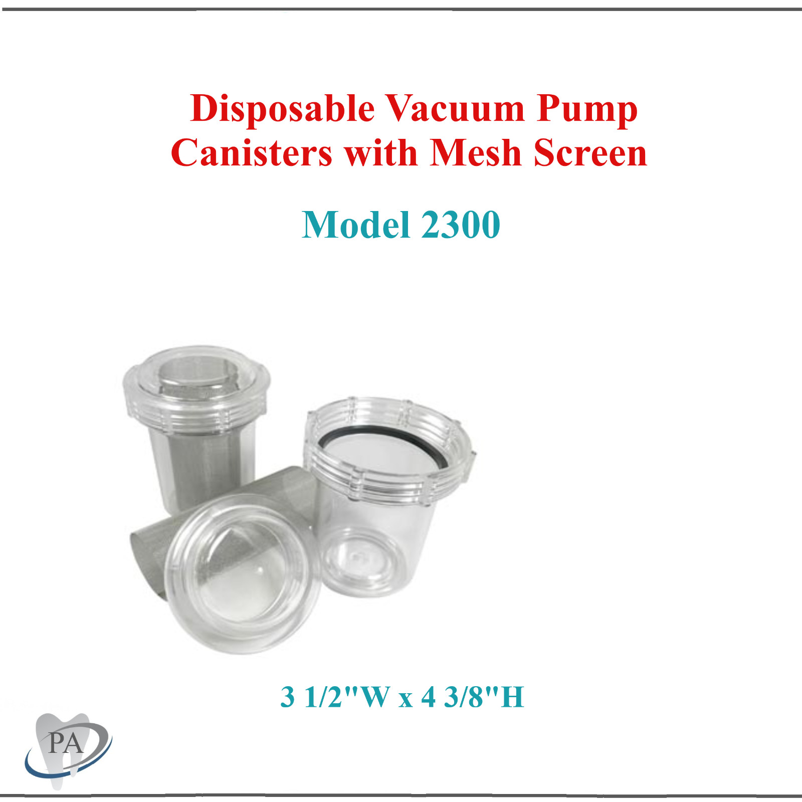 Dental Evacuation Trap Evac-U-Trap For Air Techniques, Dentsply, 2200, 2300 2400