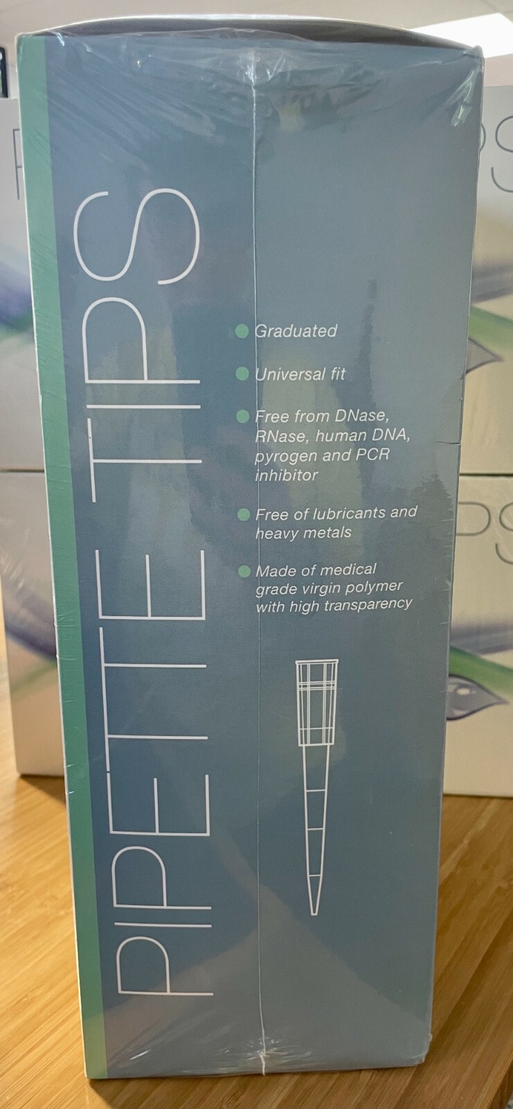Globe Scientific 200ul Pipette Tip Natural 54mm 96/Rack 10 Racks/Box 151150R-96