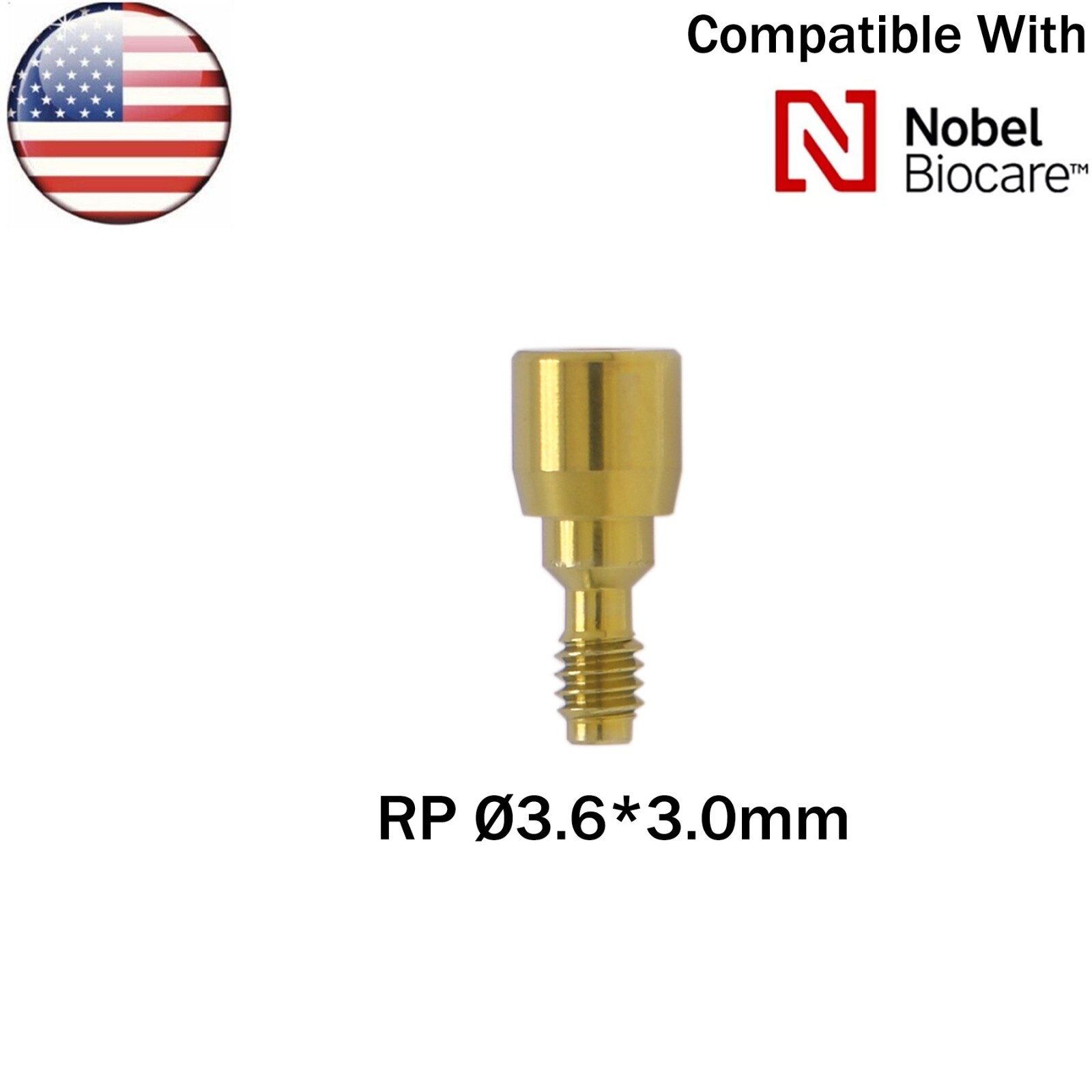 US Dental for Nobel Active Healing Abutments RP NP ∅3.6/5.0/6.0 H3/5/7mm