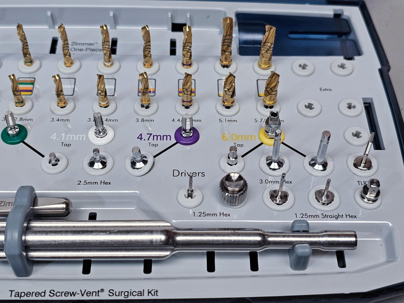 Zimmer Tapered Screw-Vent Kit, Excellent but May Not Complete – Sold as Pictured