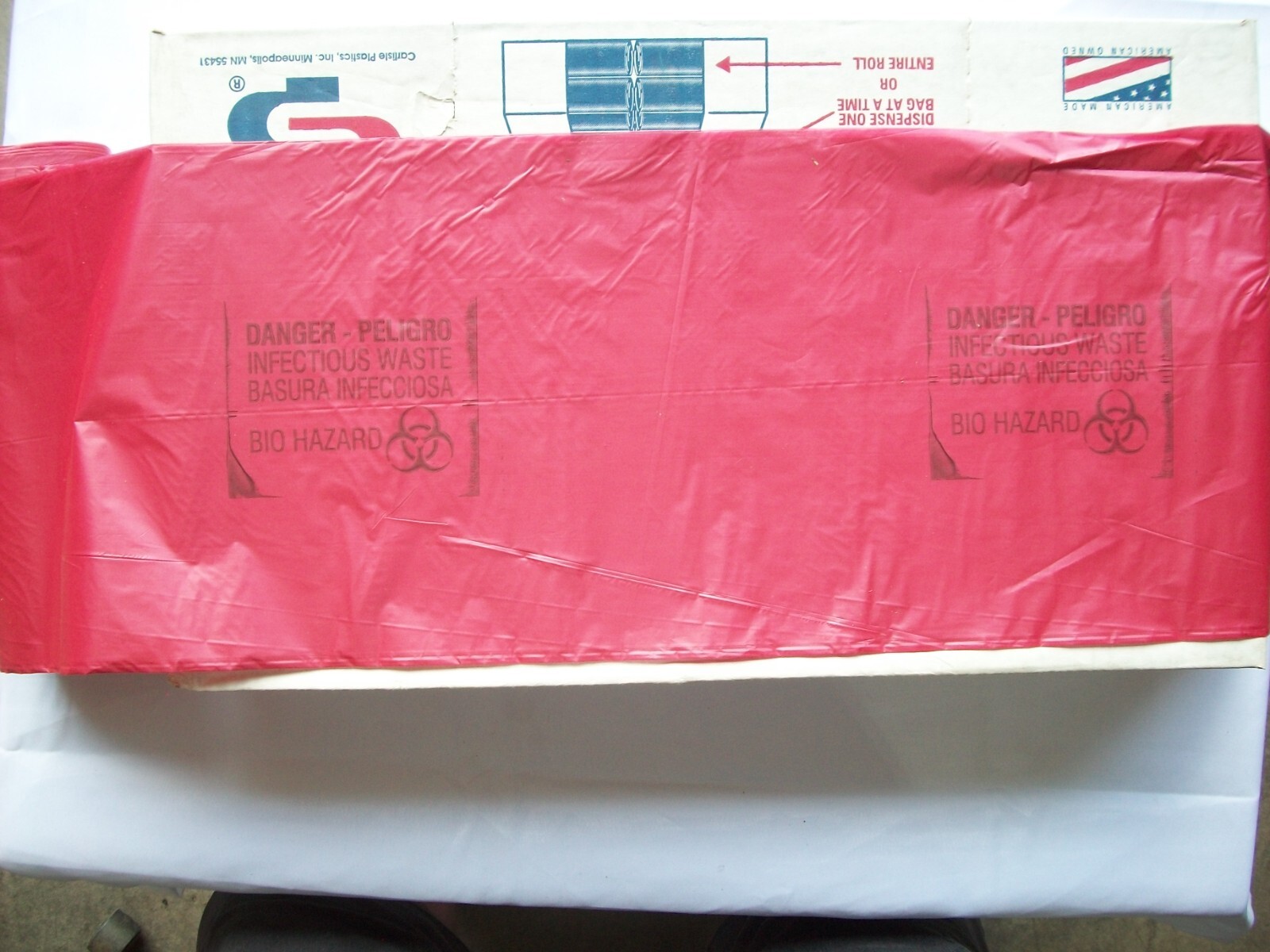 1 CASE – 150 BAGS RED BIO HAZARD WASTE/TRASH BAG LINERS – 36″ X 48″ (44 GAL)