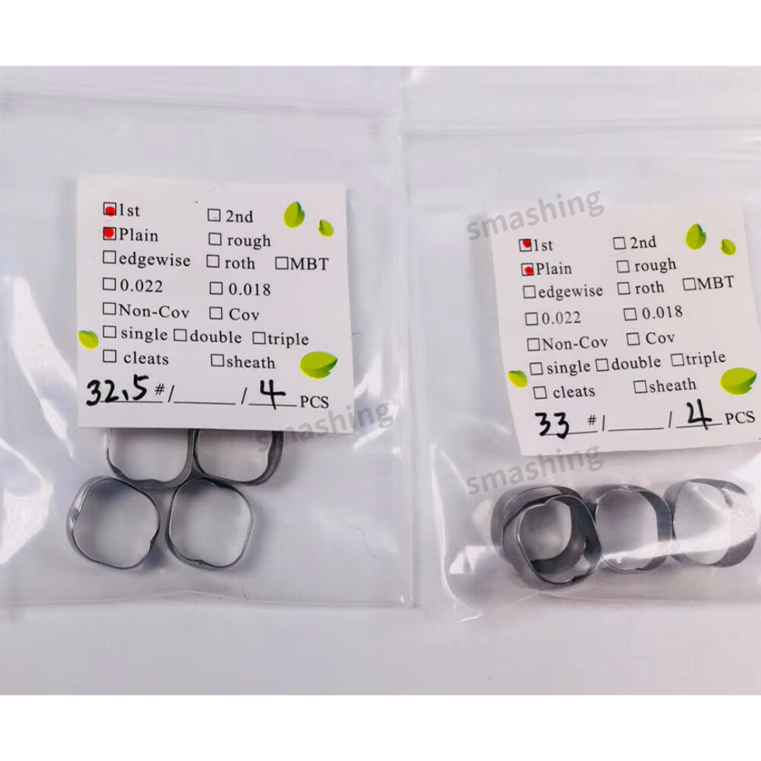 20kit(80pcs) Dental Plain Band Rough Inner 1st Molar Bands Bracket Orthodontic