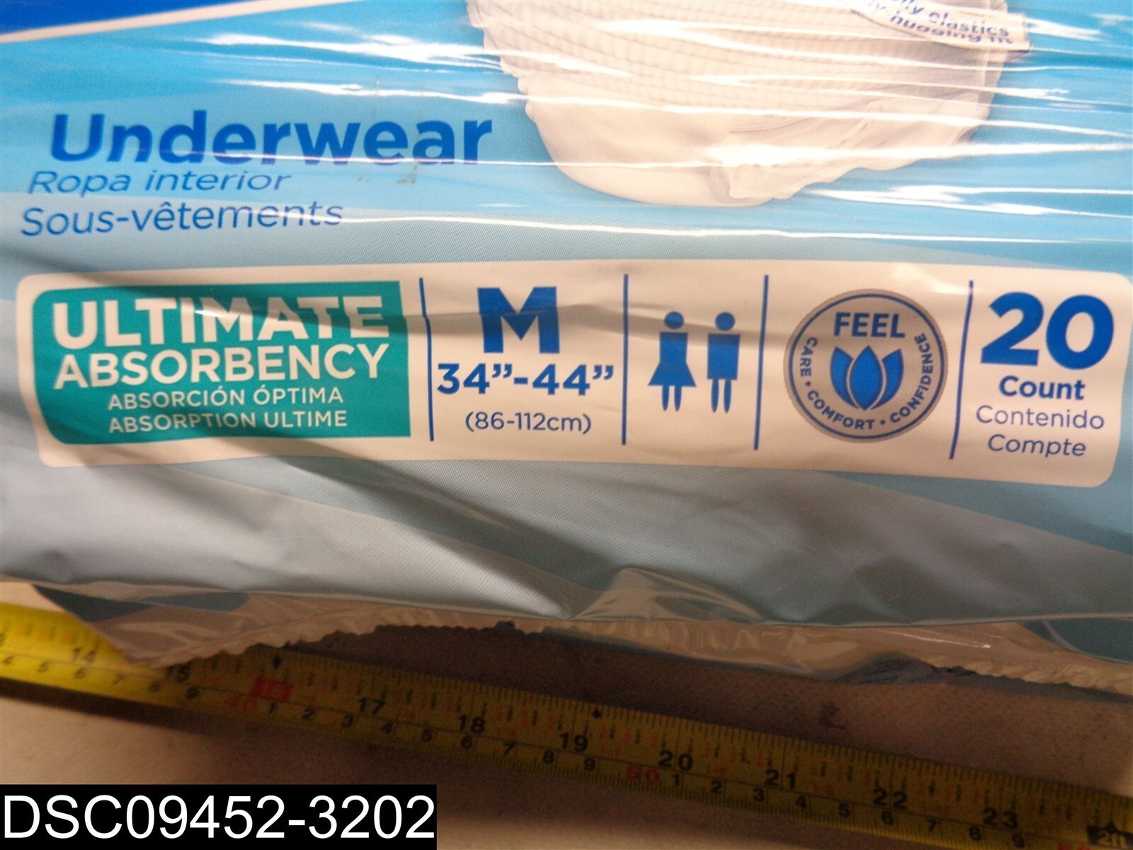 QTY=80 (4 Packs x 20) 25031 Attends Size Medium Adult Absorbency Underwear