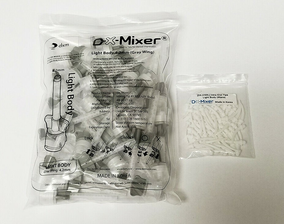 48pc Light Body Dental Mixing Tips Impression+50pcs intraoral tip DX-Mixer®