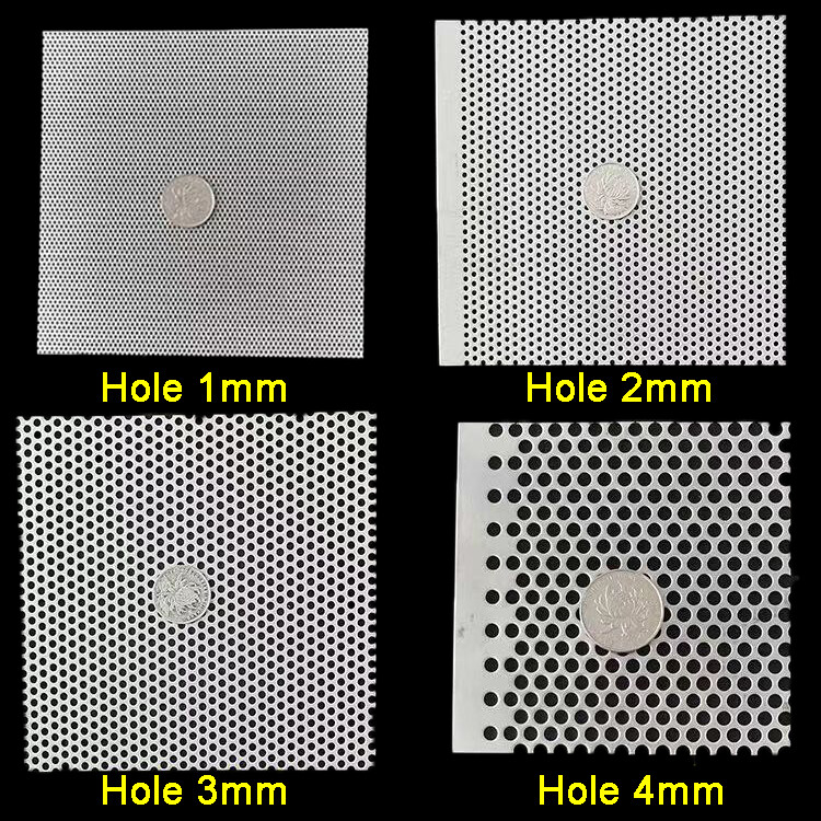 304 Stainless Steel Punched Round Hole Square Plate Mesh Filter for Sink Kitchen