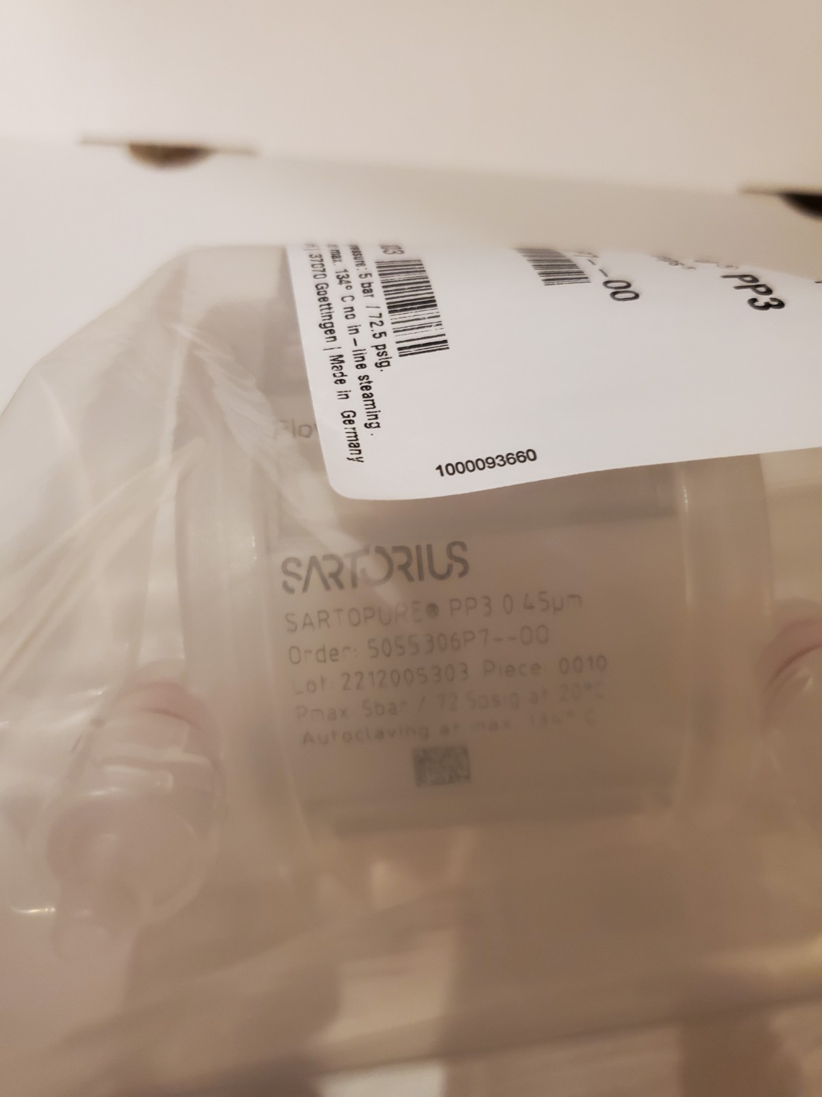 (4/Pk) SARTORIUS Sartopure PP3 Midicaps 0.45um Size 7 5055306P7-00-A, NEW Sealed