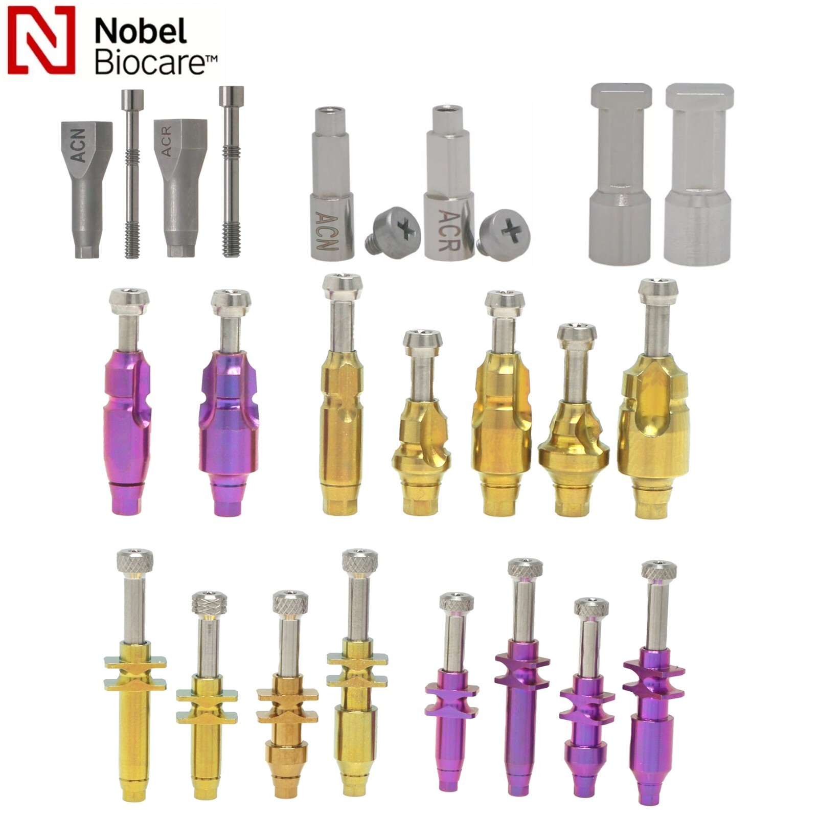 Dental Nobel Active Locator NP/RP Healing Abutments Cap Closure Open/Closed Tray