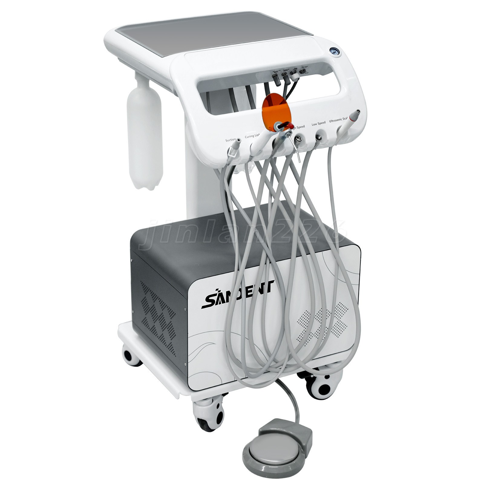 Portable Dental Delivery Unit With Air Compressor Strong Suction 4Hole