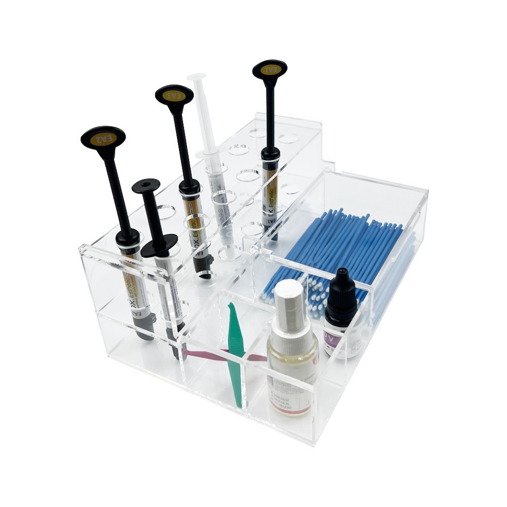 Dental Composite Resin Syringe Storage Holder Acrylic Organizer Applicator Rack