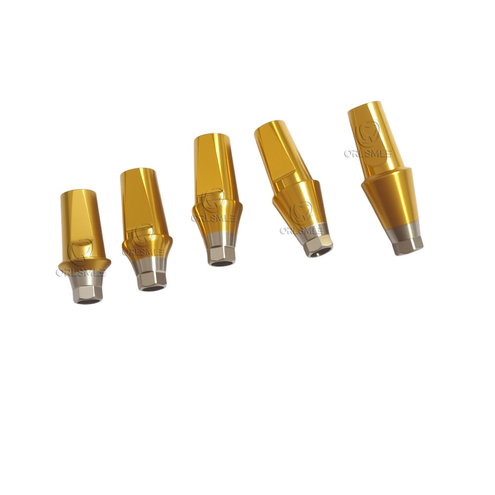 10Pcs Dental Ti Straight abutment fits Osstem Hiossen Mini Regular Hex Non-Hex