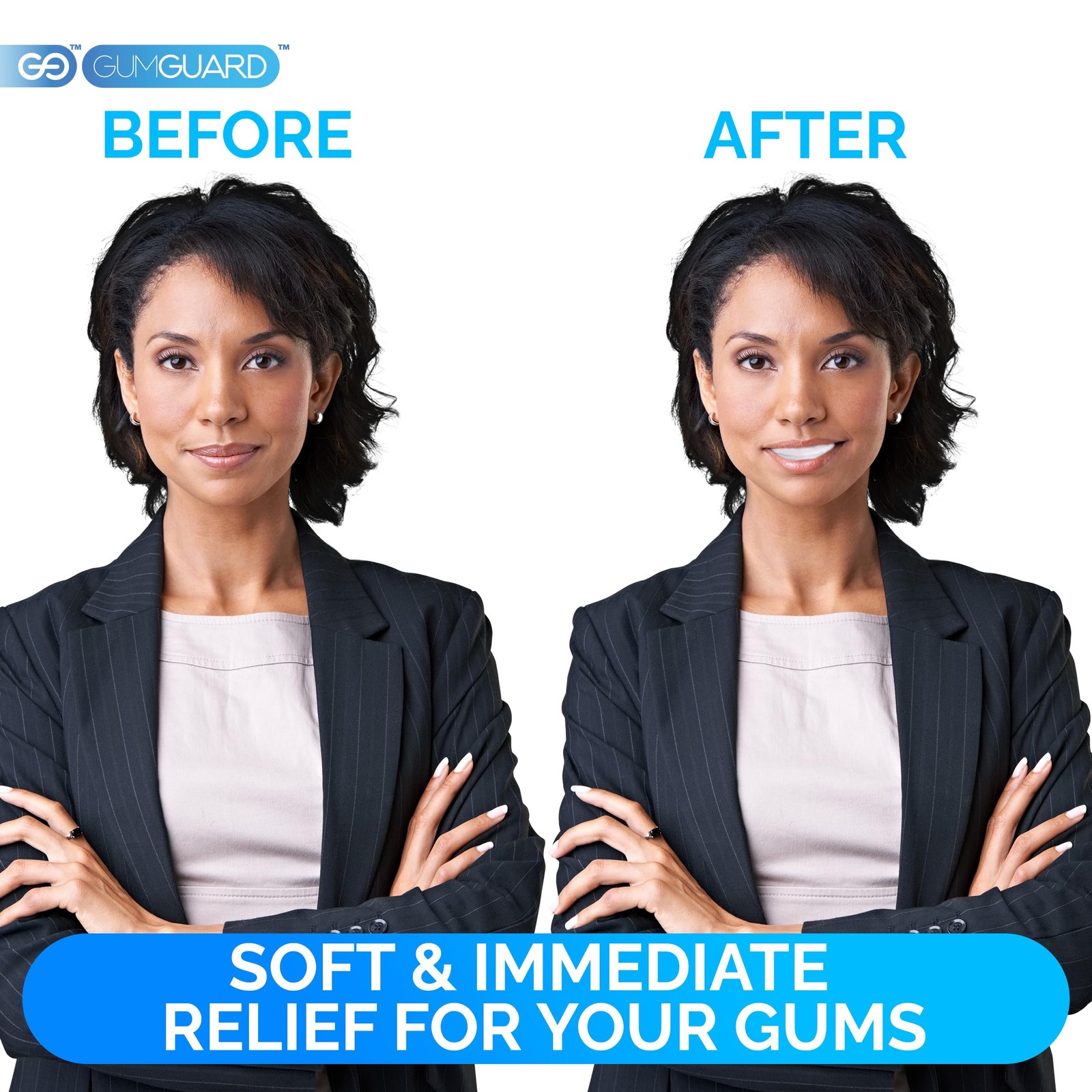 GumGuard Denture Putty Pack Reline Set – Versatile, Fast 2 Pack, clear