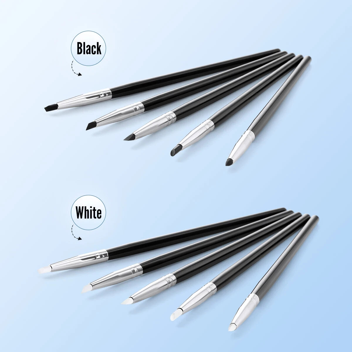 5Pcs/Set Dental Composite Resin Veneer Cement Porcelain Silicone Brush Pen