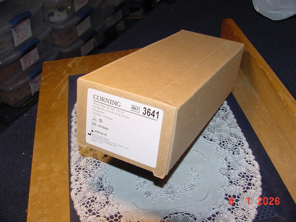 Corning 3641 Assay Plate 96 Well Flat Bottom 25/Pack, No Lid, Non Binding, NEW!
