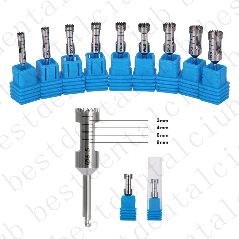 Dental Cutting Trephine Drill Sharp Burr Planting Drills Harvest ITI NOB