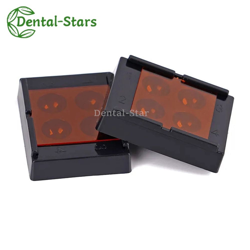 4Hole Dental Resin Shading Veneer Storage Box Adhesive Mixing Wells Palette Tray