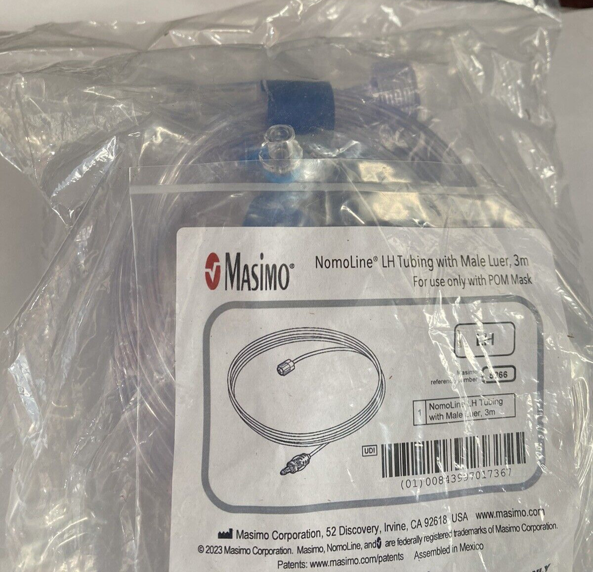 Masimo NomoLine LH-POM Pediatric High flow mask kit REF 5216 EXP 10-1-25