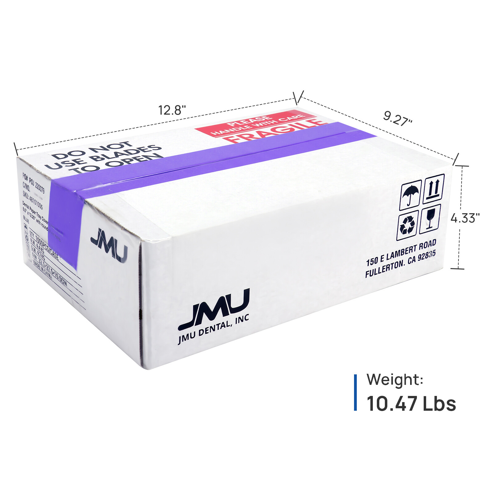 1000/Case JMU Dental Medical Paper Tray Cover Liner, Tattoo Size B (12.25″x8.5″)