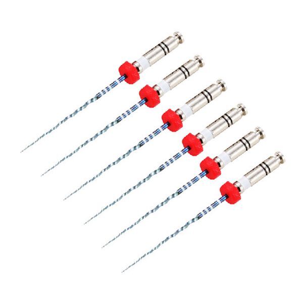Vakker V Blue 25mm Taper 04 #15 NiTi Rotary Engine Files, 6/Pk. White Color