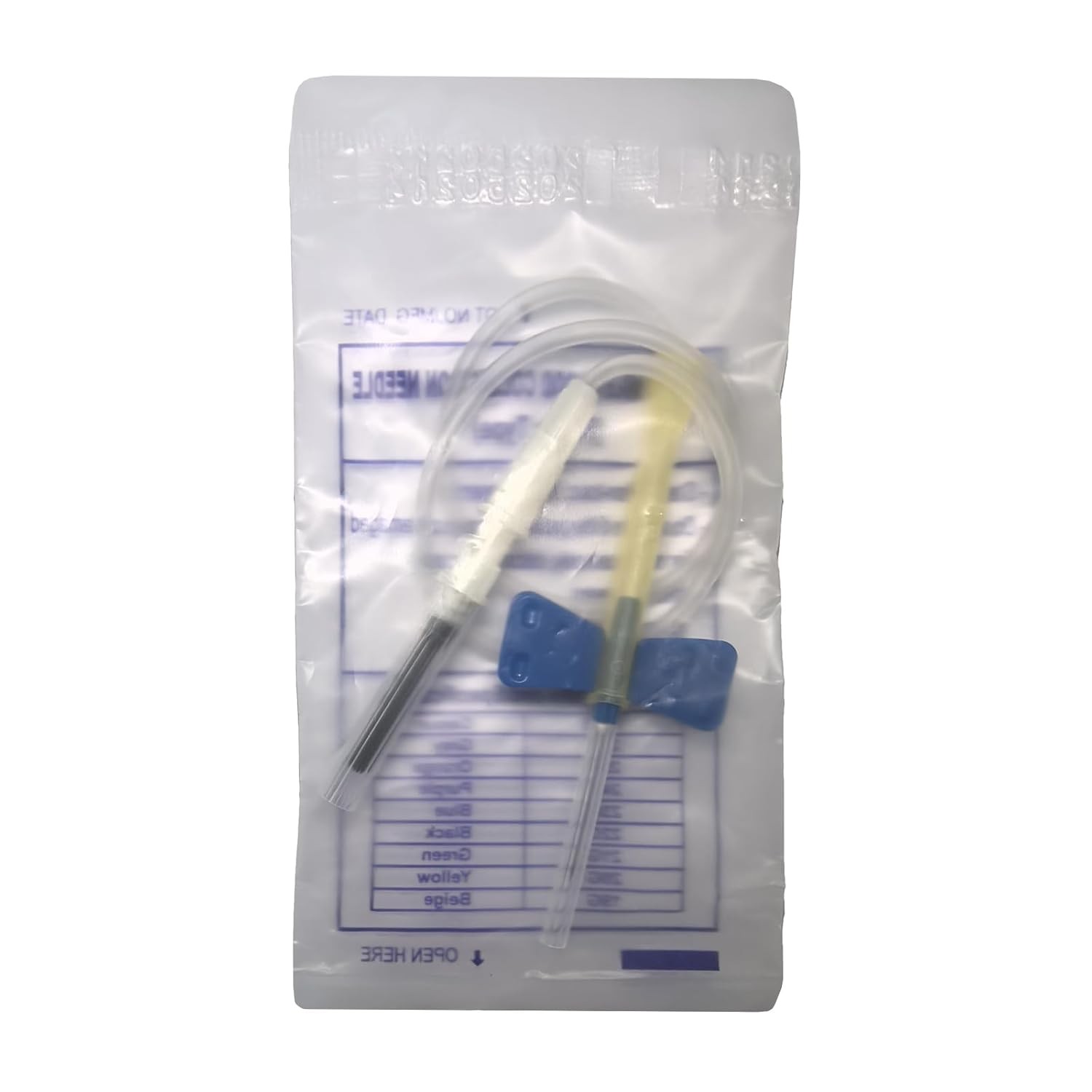 50Pc Disposable 23G Double Wings Shape Blood Collection Tips with Luer Connector