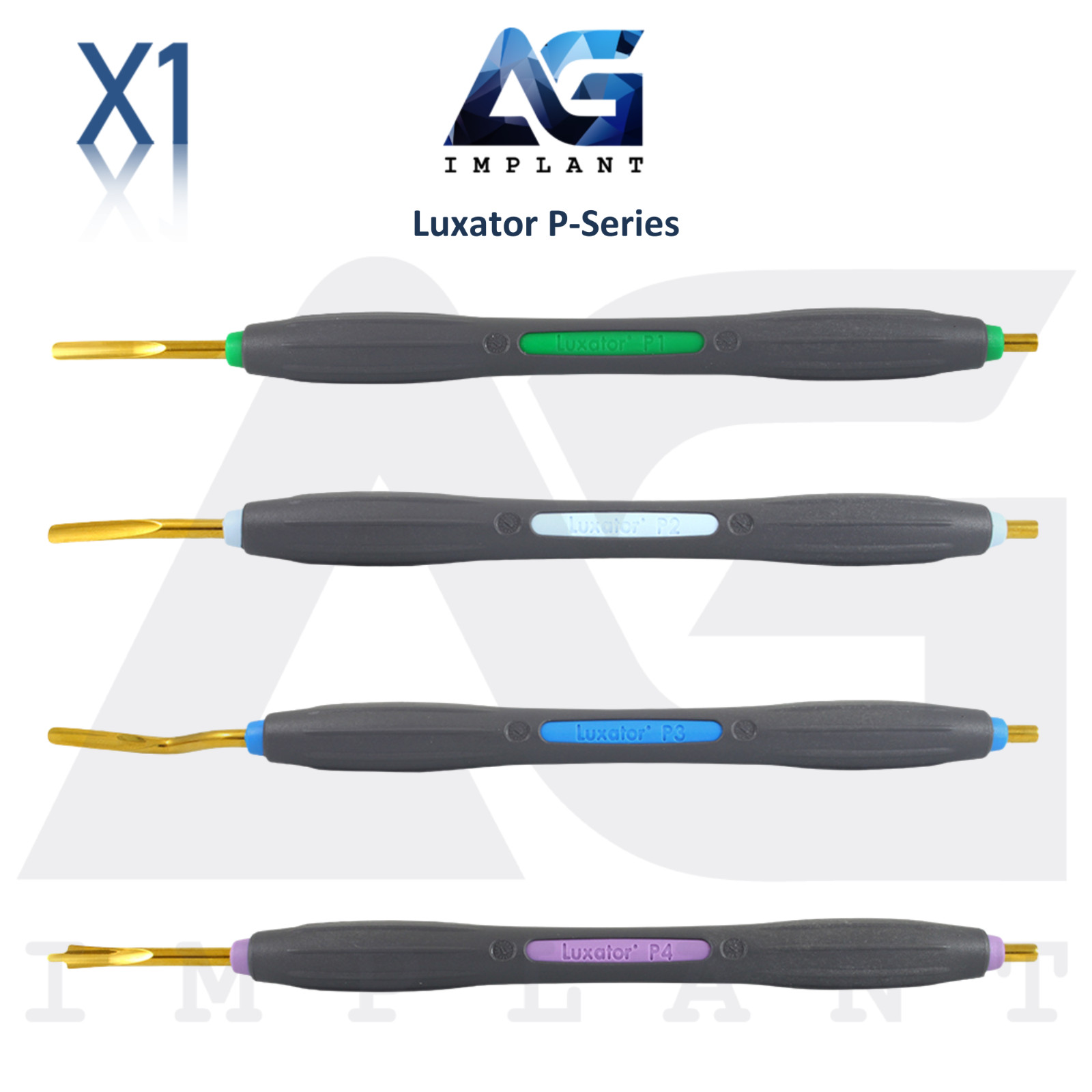 Dental Luxator P-Series Blade Shape Thin Extracting Tool Penholder Grip