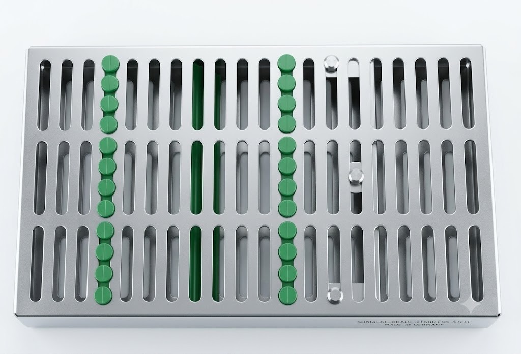 HU-FRIEDY DENTAL CASSETTE IMS 12 INSTRUMENTS GREEN IM8129