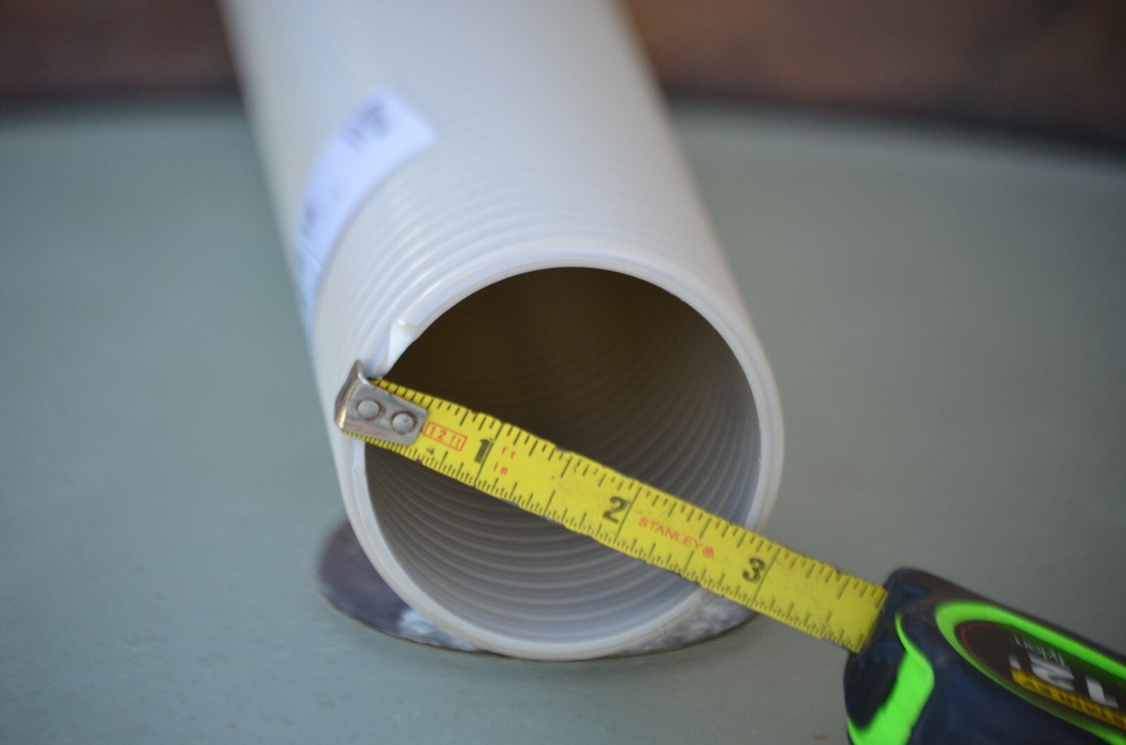 Adec Tubing 3 IN OD, EXT Corrugated, Gray, Length 22″, REF# 024.273.01