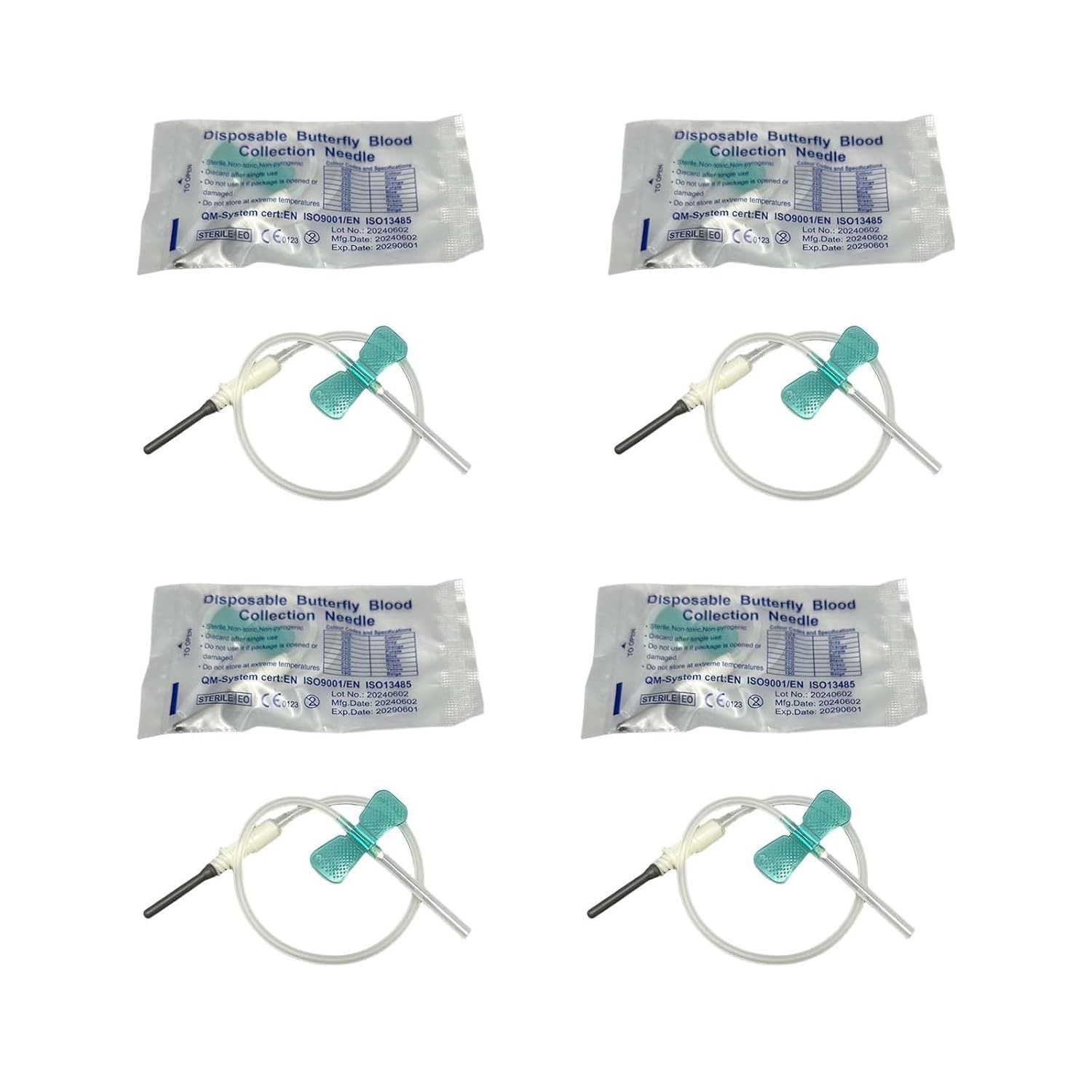 Advanced Safety Butterfly Needle with Luer Adapter Separable, 21/23/25G, 50/pack
