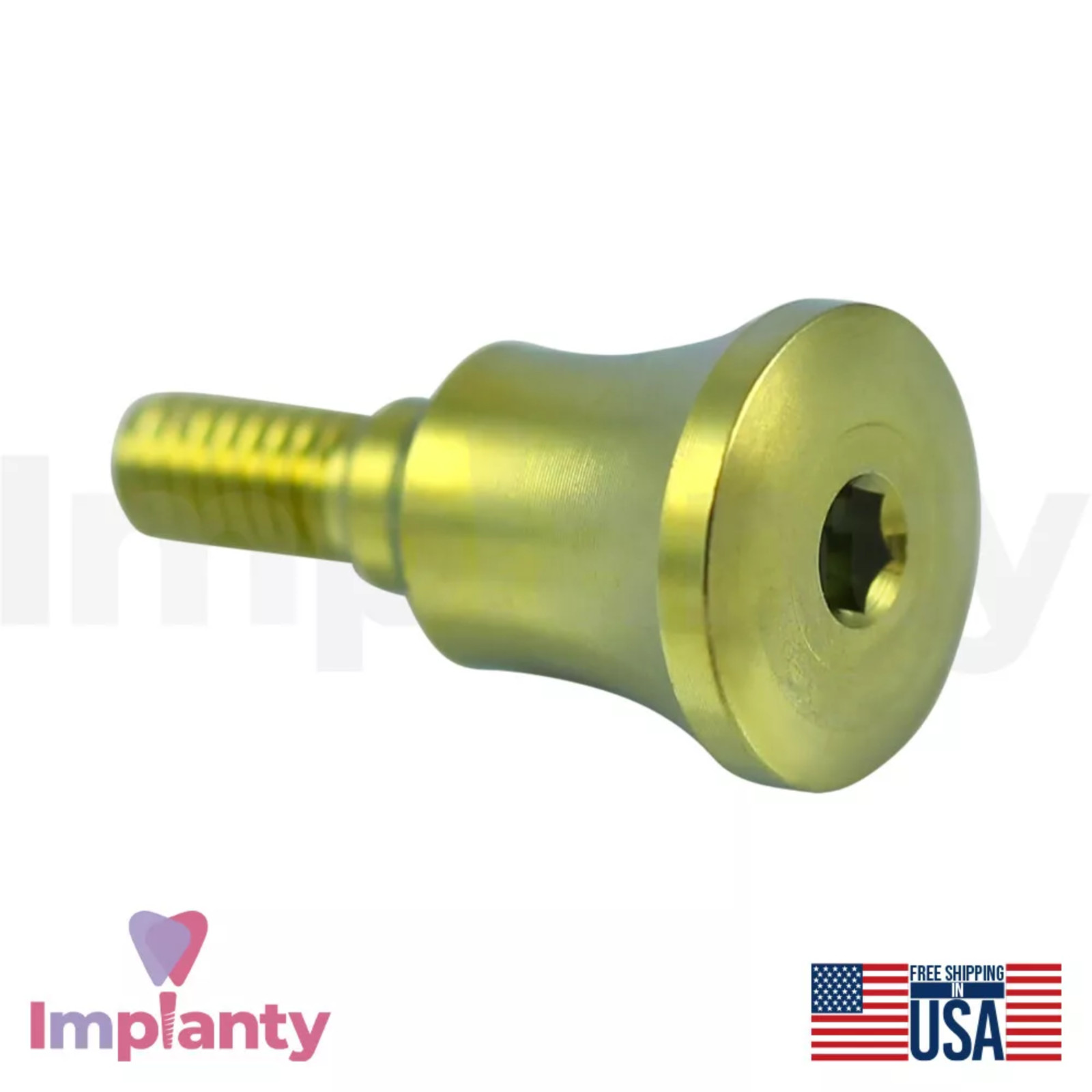 3x GDT Concave Anatomic Dental Healing Cap WP Ø5.5mm Titanium Int Hex 2.42mm