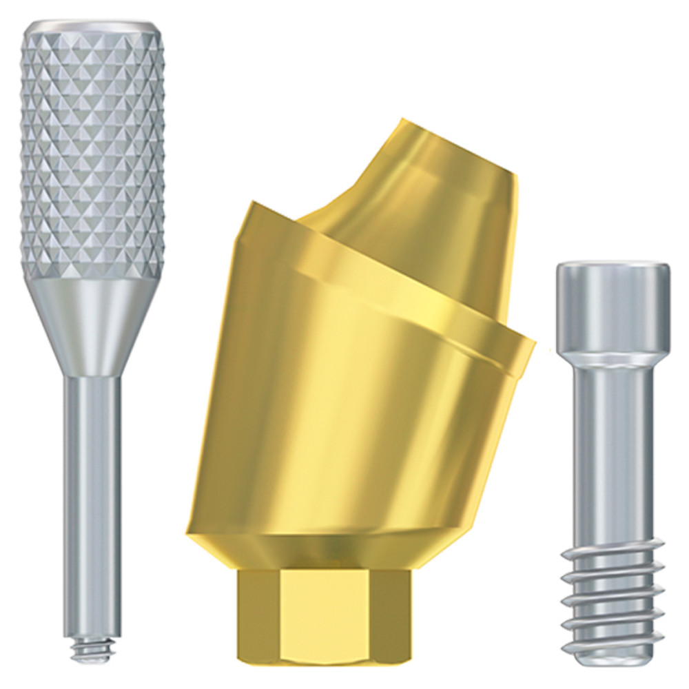 1x Dental Angulated Multi Unit 1.4mm 30° Hex 2.42 Connection Titanium Fixture