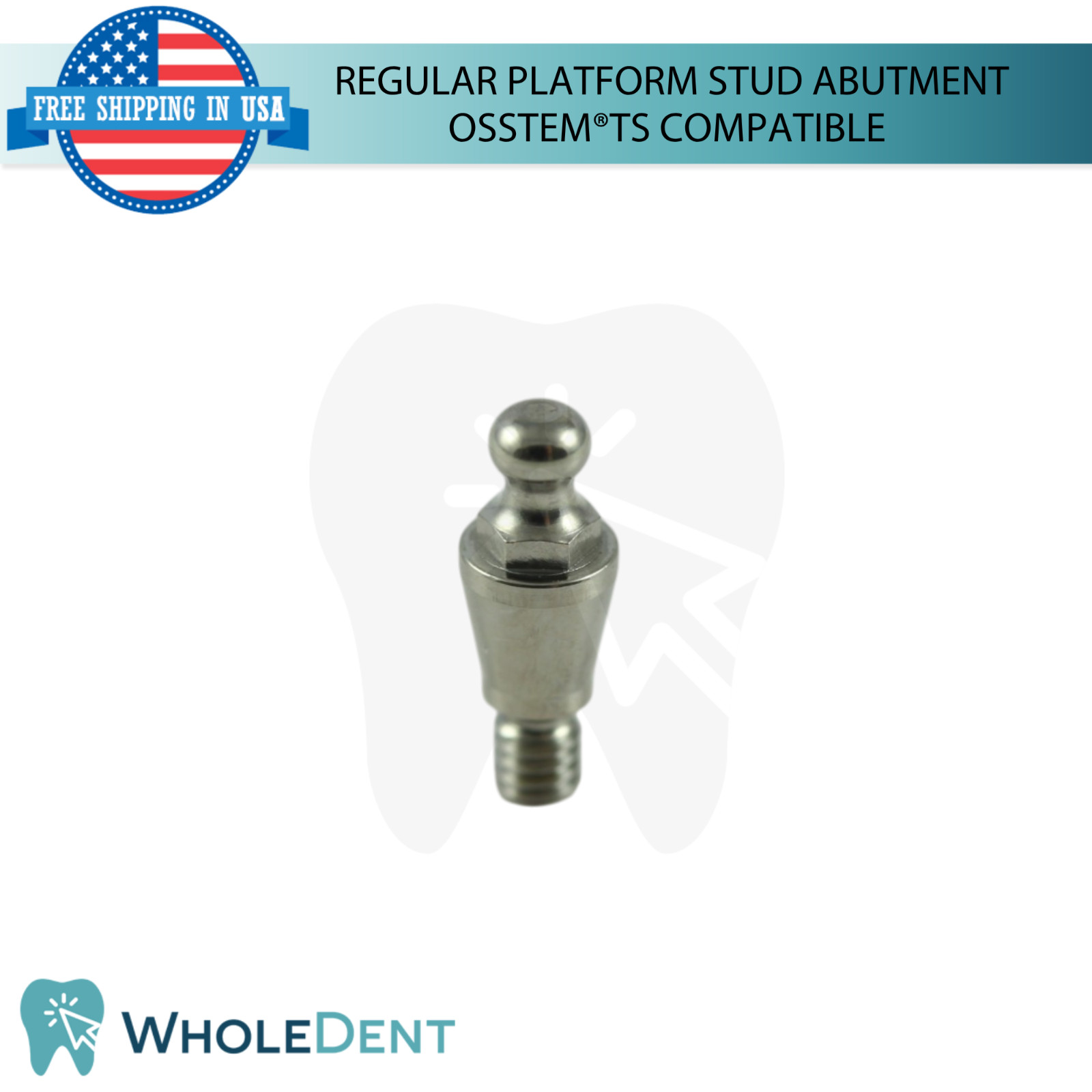 Titanium Prosthetic Ball Attachment Regular Platform Compatible with 0sstem®TS