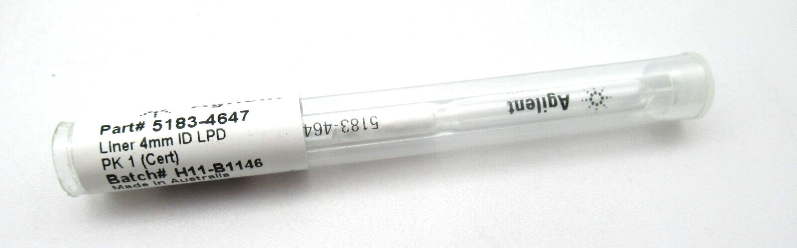 AGILENT 4mm ID 78.5mm Split GC Single Taper Injection Port Liner 5183-4647