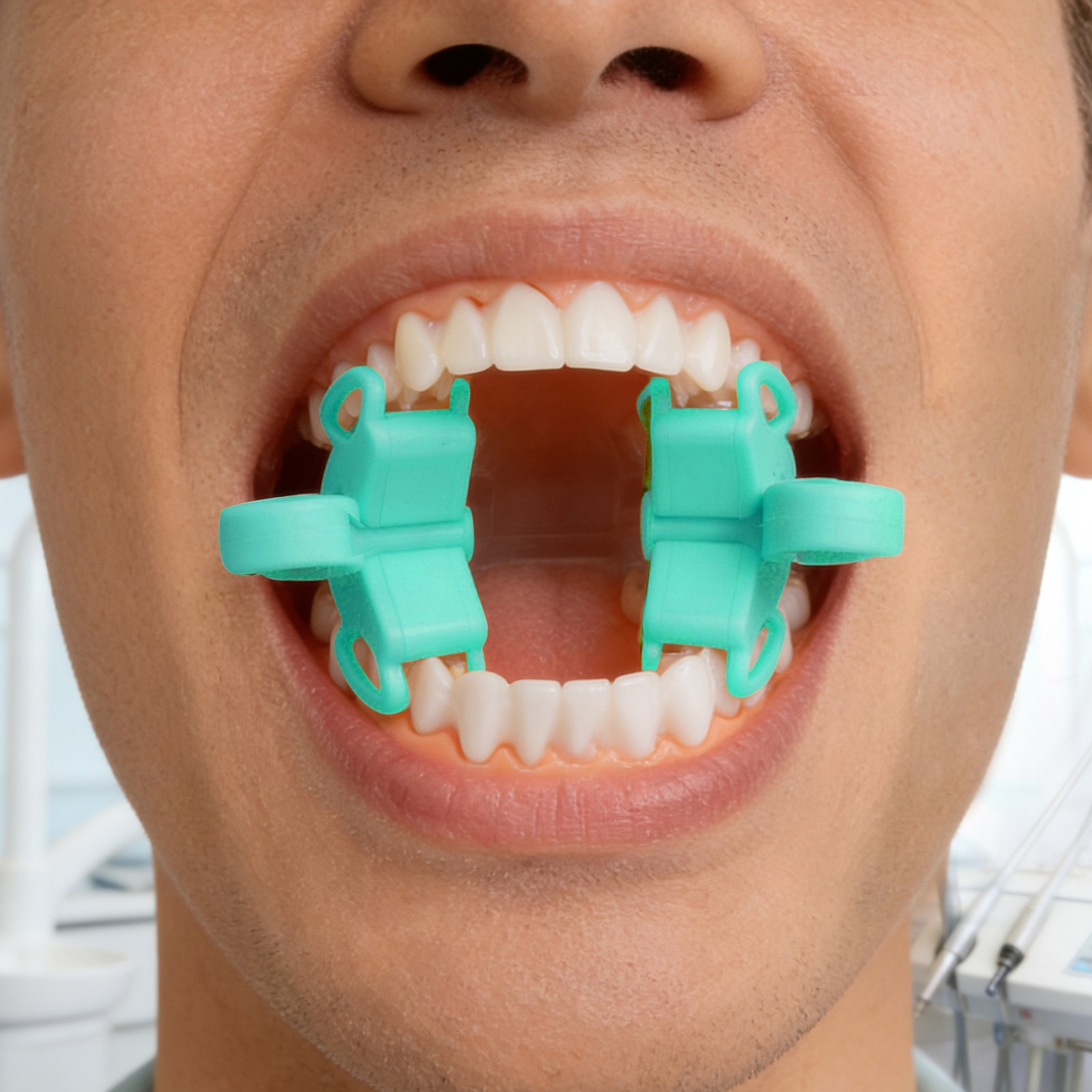 2Pcs/set Autoclave Dental Silicone Bite Blocks Orthodontics Cheek Retractor