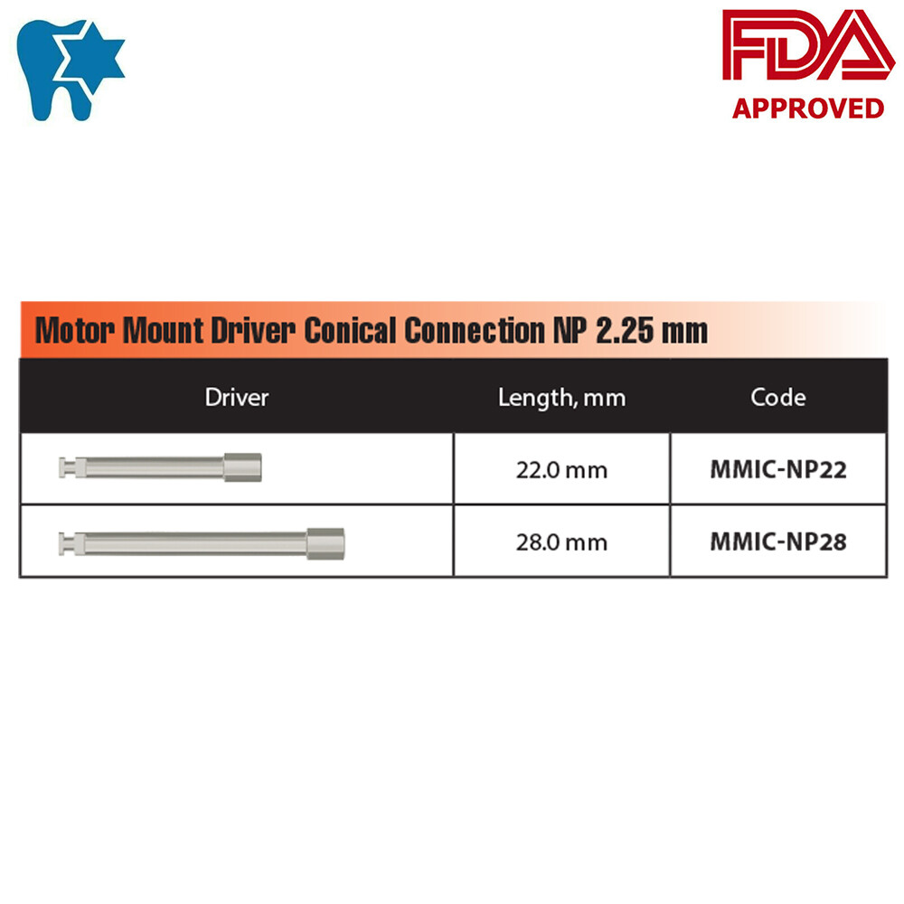 5x DSI Motor Mount Handpiece Driver For Conical Connection Implant NP Ø3.5mm