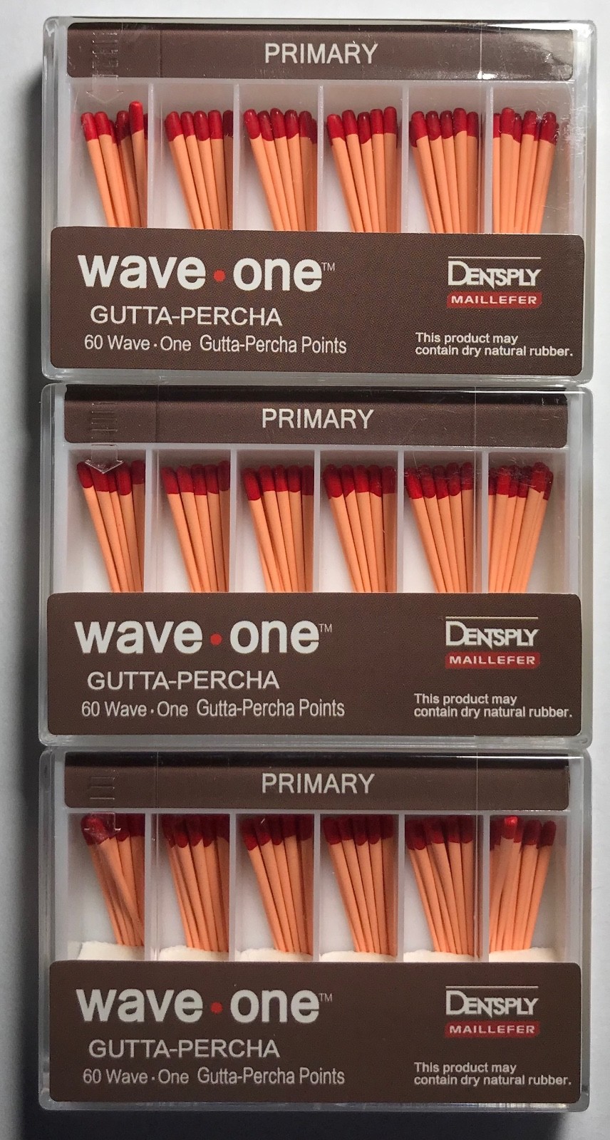 WaveOne 3 Packs Dental Endo Gutta Percha Points Primary for Wave One