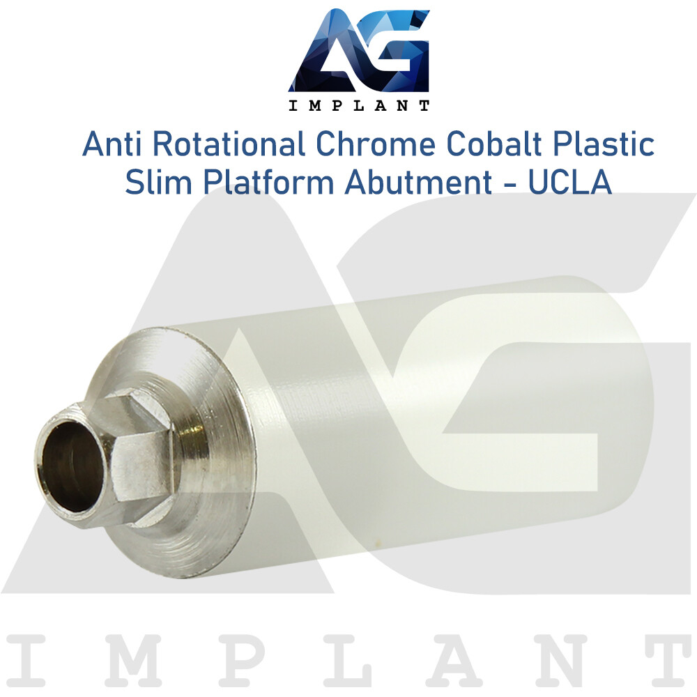 Anti Rotational Chrome Cobalt Base Plastic Slim Abutment UCLA Int Hex 2.0