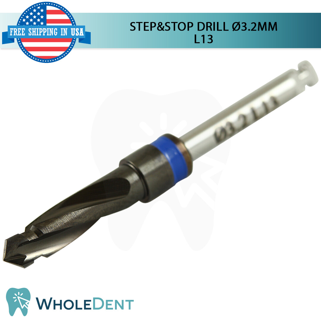 Integral DLC Step&Stop Drill Ø3.2 External Irrigation Pre Stopped Stopper
