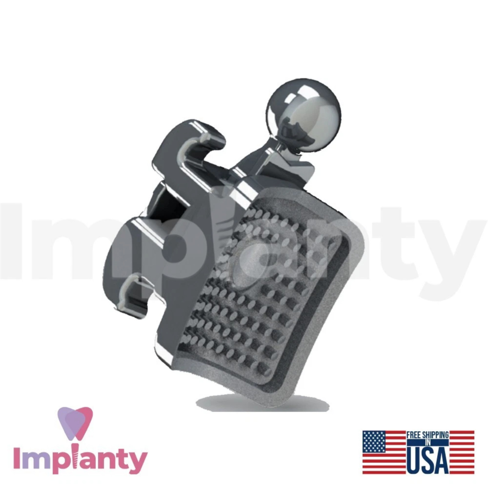 Dental Roth Self Ligating Dental Brackets Kit Stainless Steel Rounded Ends