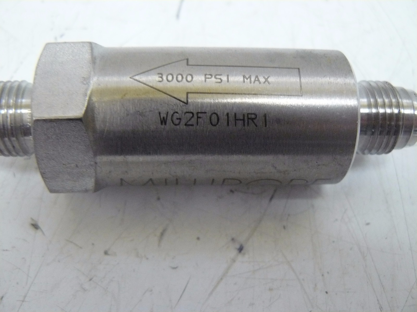 MILLIPORE WG2F01HR1 IN LINE GAS FILTER 3000 PSI MAX