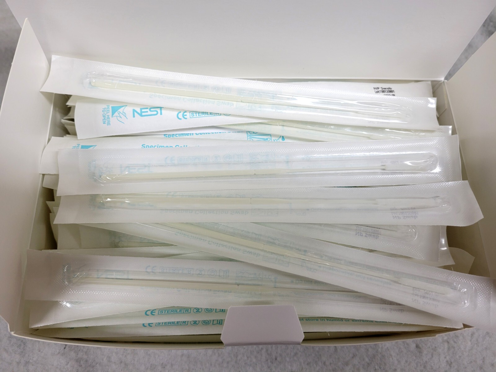 Nasopharyngeal Sterile Specimen Collection Swab – Nest Scientific – 100 per box