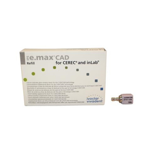Ivoclar Vivadent 626386 IPS e.max CAD CEREC inLab Blocks LT C1 C14 5/Pk