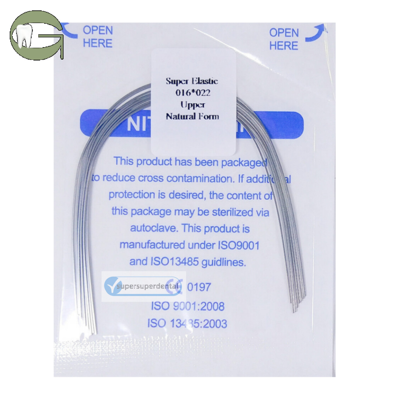 Dental Orthodontic Niti Arch Wire Rectangular Natural Form Super Elastic