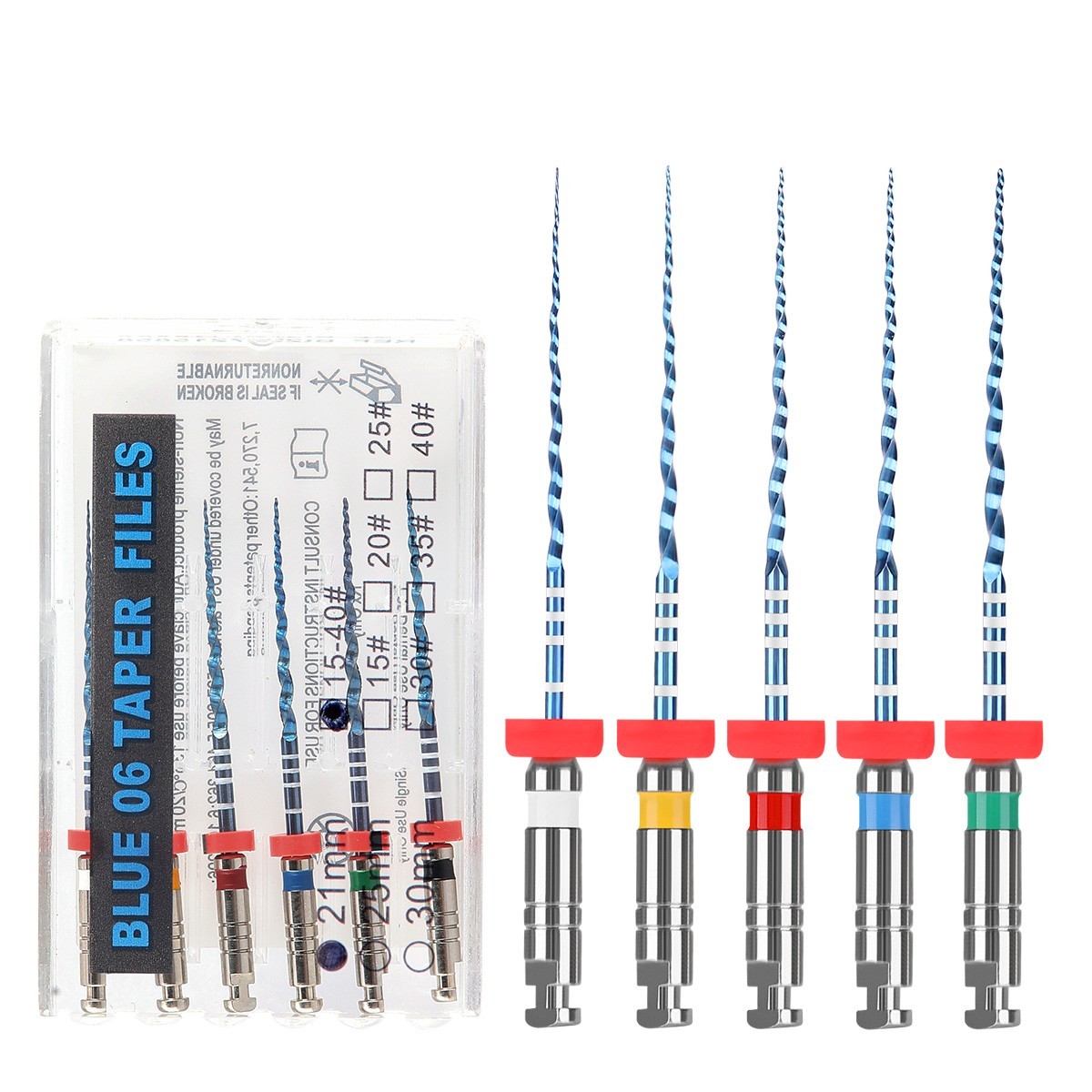 AZDENT Dental Blue Engine Use Niti Rotary Files Root Canal Endodontics 06 Taper