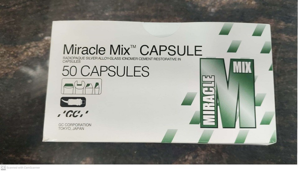 GC JAPAN MIRACLE MIX Radiopaque Silver Alloy Dental GIC Restorative 50 Capsule