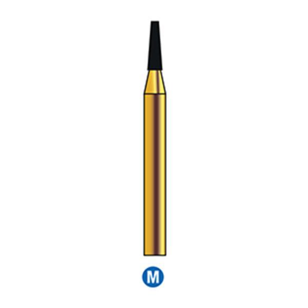 G/170-012 (845) 10-Pk , Multi use Gold Diamond Bur. Flat end Taper Shaped