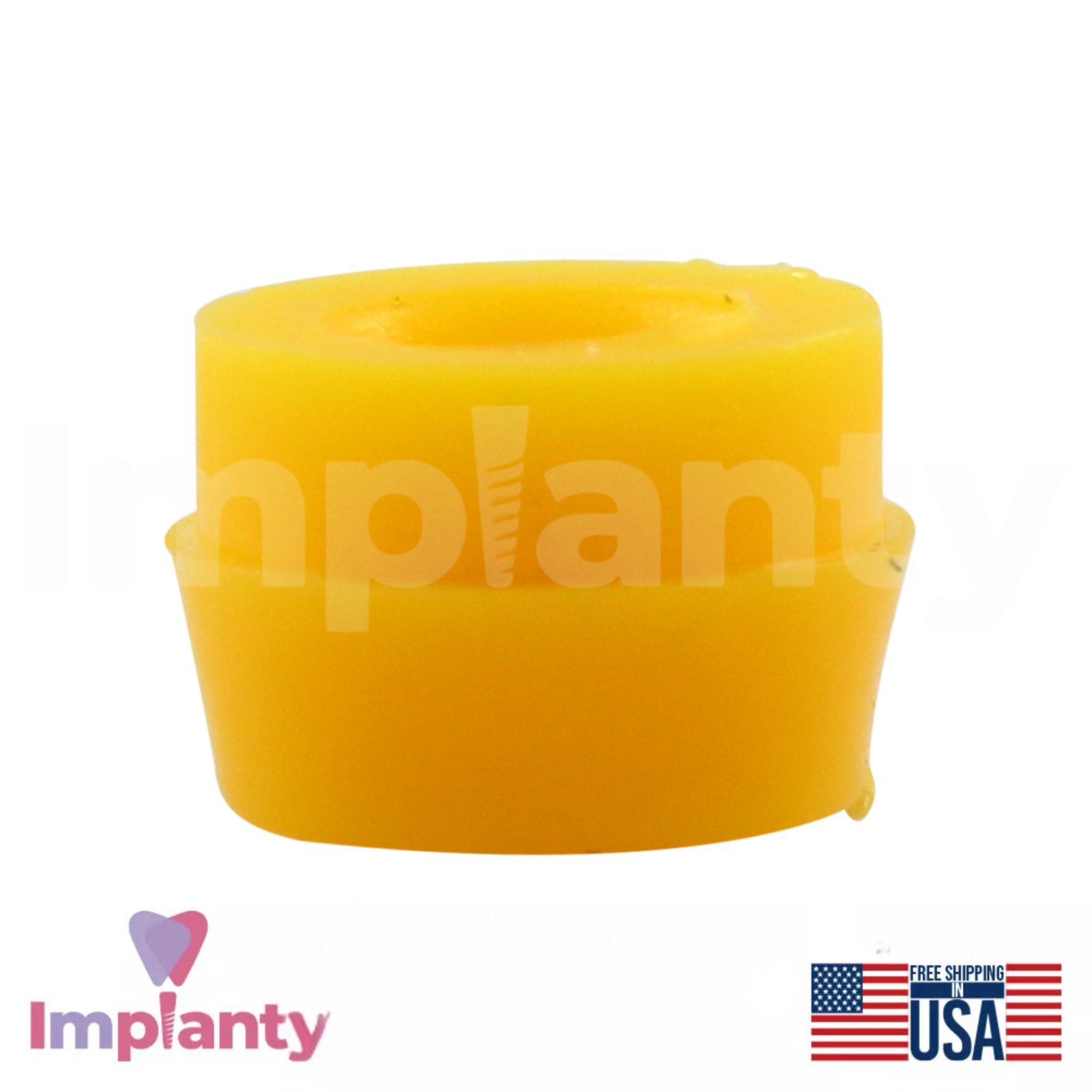 10x Dental Extra Soft Silicone Micro Size Yellow Caps For Ball Attachment 450g