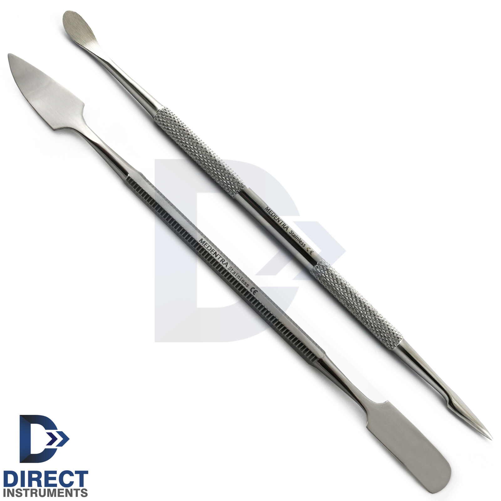 2Pcs Set Dental Graver Wax Carver Gritman Spatula Lab Waxing Scooping Spreading