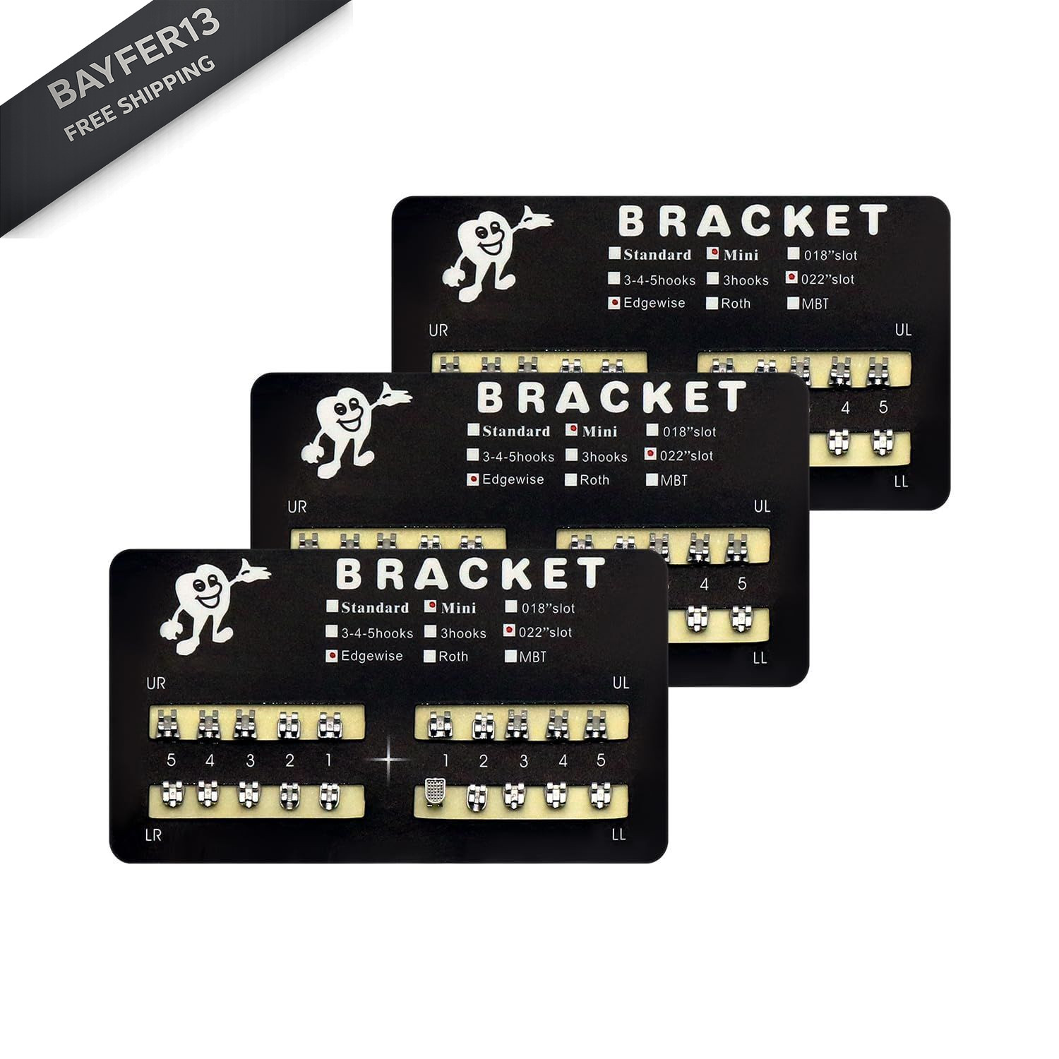 SEAVERRS 60pcs/Pack Mini dental brackets mini roth 022 slot…