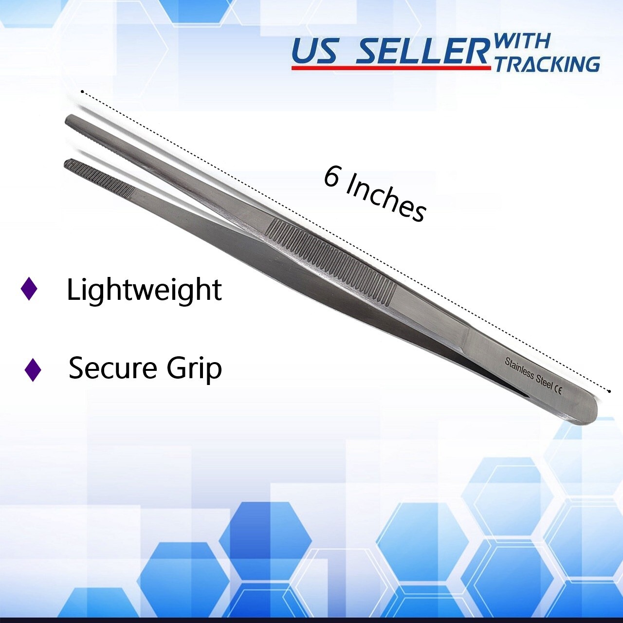 1 Pc Tweezer – Craft Jewelry Beauty Nail Art Hobby Picking Tool Stainless Steel