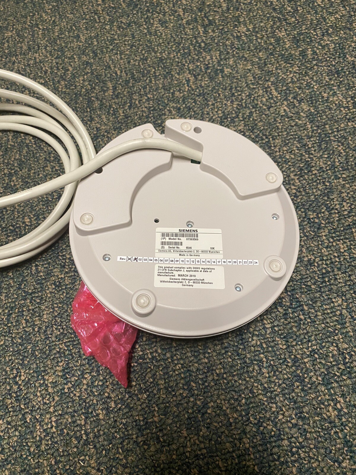 Siemens 07393569 Control Box, Excellent Condition
